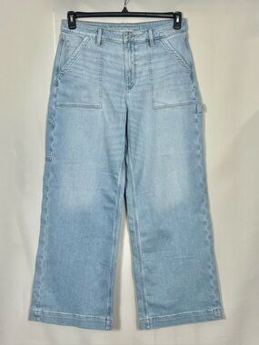 American Eagle Women’s Dreamy Drape Stretch Baggy Wide-Leg Jeans Size 10 Reg 30W